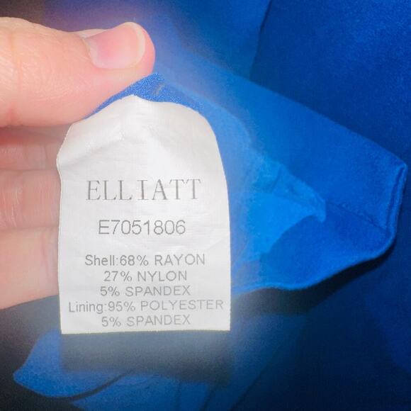 ELLIATT Women's Blue Olivia Cobalt Sheath Front Slit Midi Dress Size Large - Picture 12 of 14